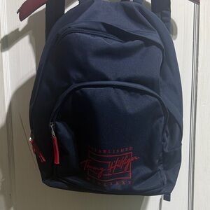 Tommy Hilfiger Dark Blue Backpack with Red Accents